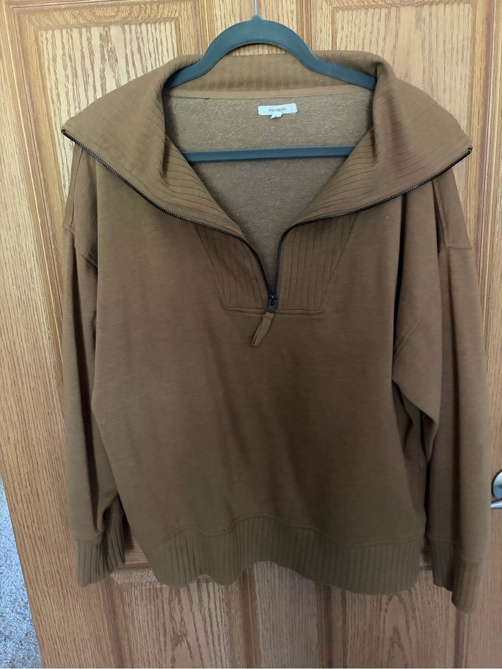 Maurice’s women’s Zip Pullover Sweater - Brown- large